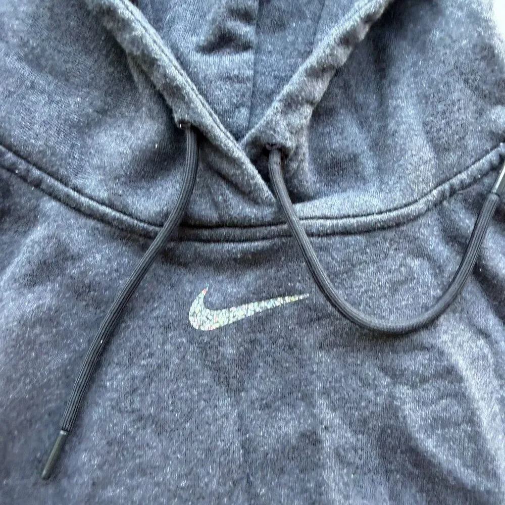 Nike Mens XS Sportswear Essential Hoodie Charcoal Grey Swoosh DJ6939-010